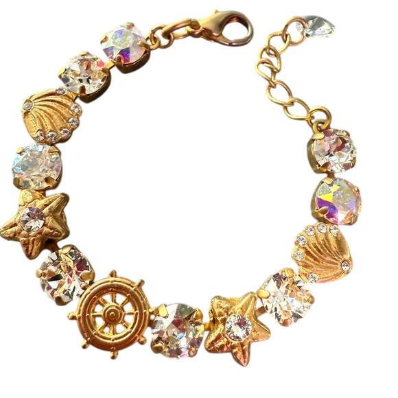 Sabika LIKE Gold Tone Nautical Seashell Bracelet - Picture 6 of 9